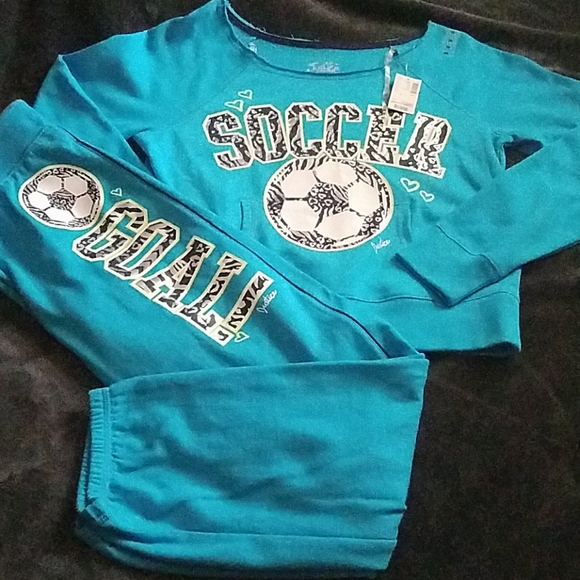 Justice fleece jogger and sweatshirt NWT